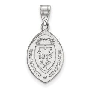 Sterling Silver U. of Cincinnati Large Crest Pendant